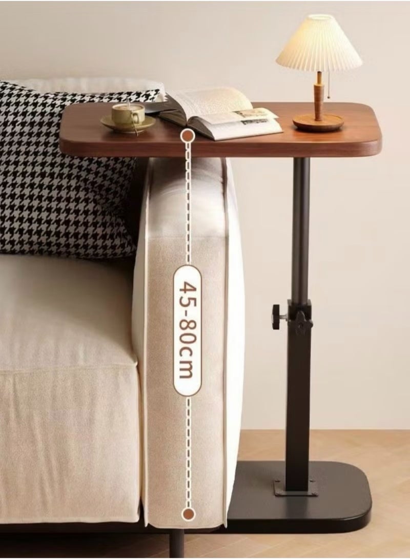 Adjustable Sofa Small Side Table, Wooden Tabletop End Table, Height-Adjustable C-Shaped End Table, Suitable for Reading, Coffee, Books, Perfect as a Nightstand, Sofa Table, or Patio Table - Image 3